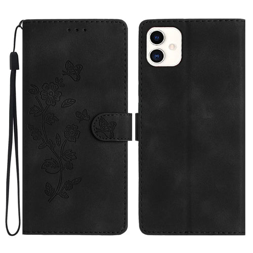 For Samsung Galaxy A05 4G Case PU Leather Stand Cover Magnetic Phone Shell Imprinted Wallet - Black - 1