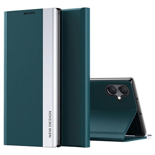 For Samsung Galaxy A05 4G Case Stand Leather Electroplating Phone Cover - Green - 1