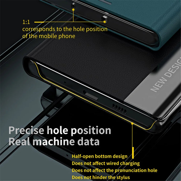 For Samsung Galaxy A05 4G Case Stand Leather Electroplating Phone Cover - Green - 5
