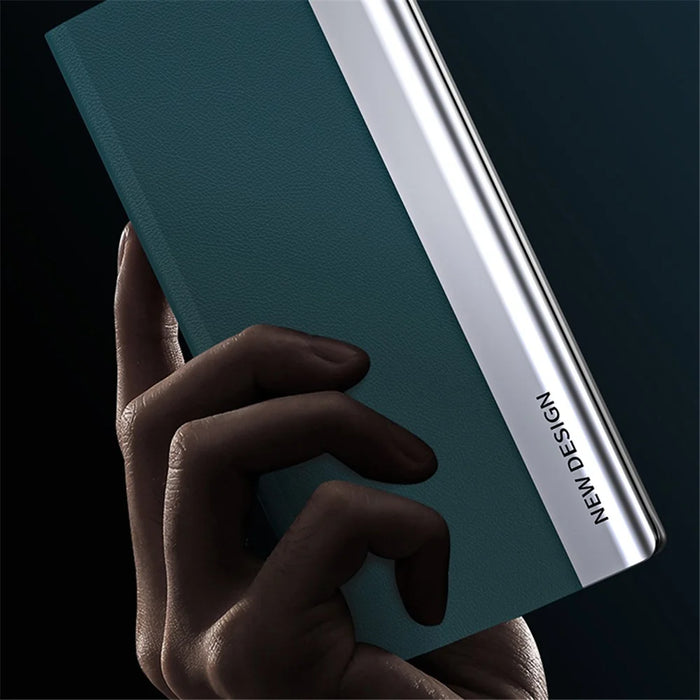 For Samsung Galaxy A05 4G Case Stand Leather Electroplating Phone Cover - Green - 6