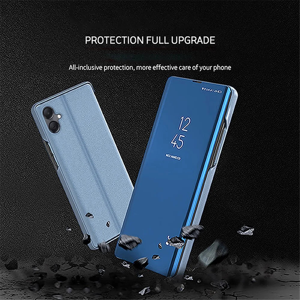 For Samsung Galaxy A05 4G Flip Leather Cover with Stand Full Body Protective Phone Case - Blue - 7