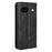 For Google Pixel 8a Phone Case Retro PU Leather Cell Phone Cover Wallet - Black - 6