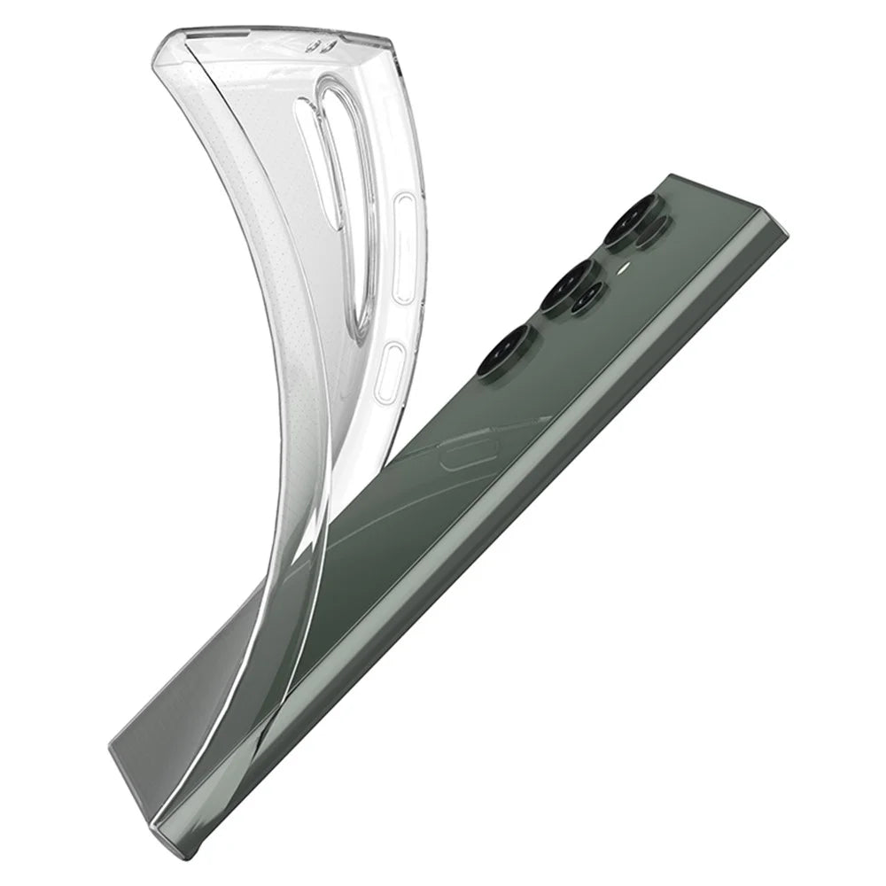 For Samsung Galaxy S24 Ultra Case Watermark-Free Phone Shell TPU Transparent Glossy Phone Cover - 3
