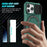 For iPhone 14 Pro Max Case Lens Protection Kickstand Magnetic Phone Cover - Blackish Green - 2