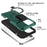 For iPhone 14 Pro Max Case Lens Protection Kickstand Magnetic Phone Cover - Blackish Green - 4