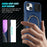 For iPhone 14 Case Kickstand Magnetic Phone Protector with Sliding Lens Cover - Sapphire - 2