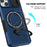 For iPhone 14 Case Kickstand Magnetic Phone Protector with Sliding Lens Cover - Sapphire - 6