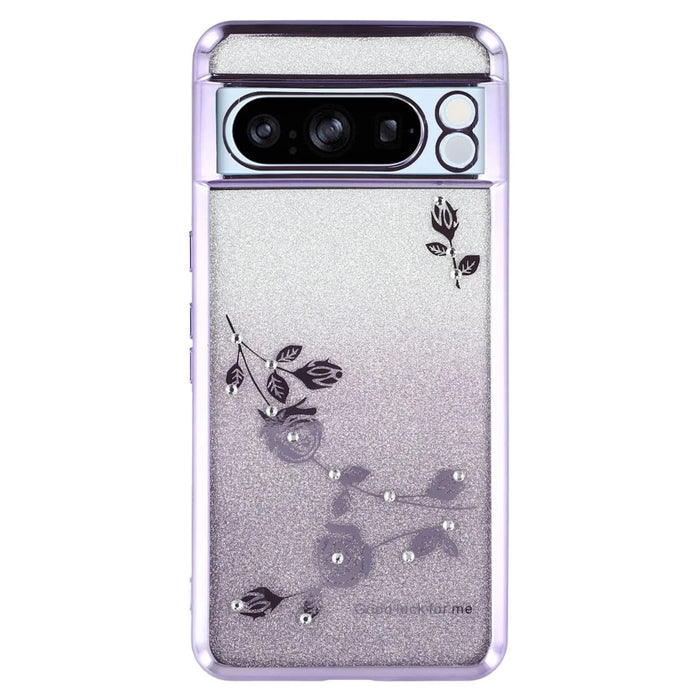 KADEM For Google Pixel 8 Pro Case Ring Kickstand Gradient TPU Phone Cover - Purple - 3