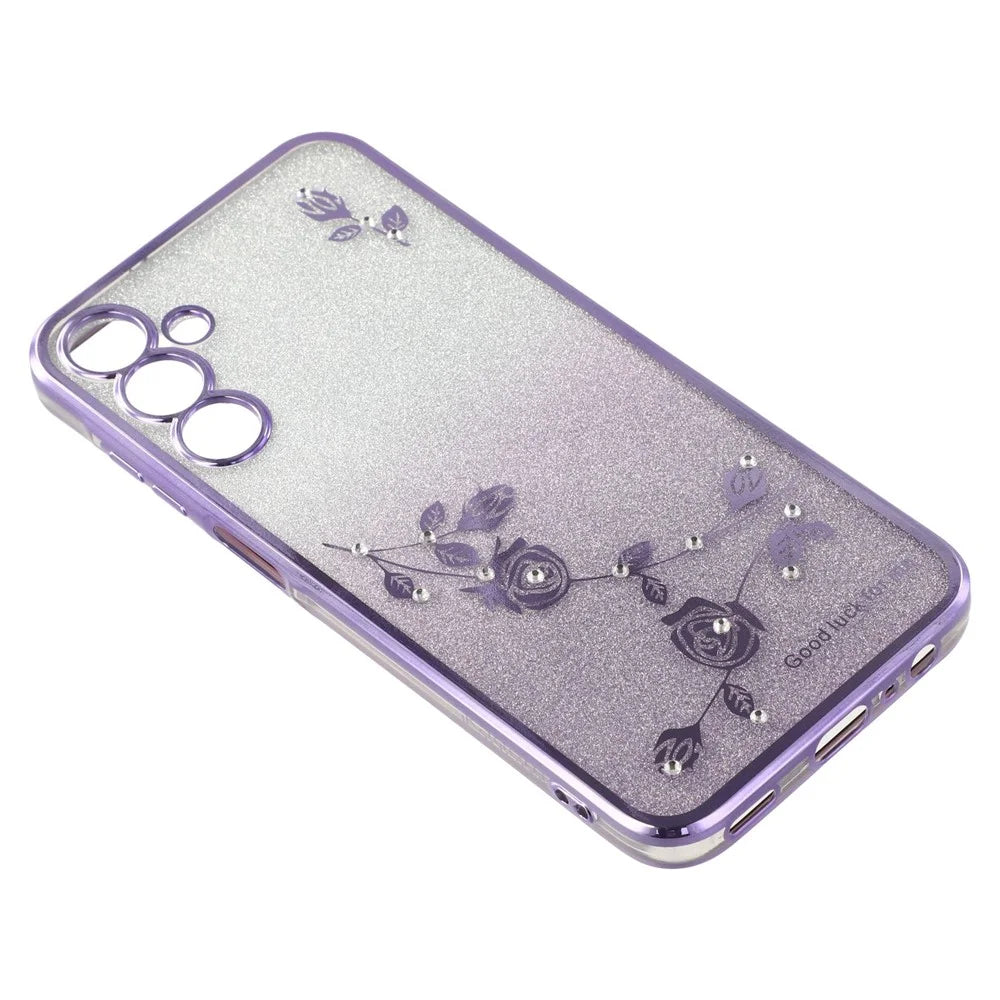 KADEM For Samsung Galaxy A05s 4G TPU Case Fashion Gradient Phone Cover with Strap - Purple - 4