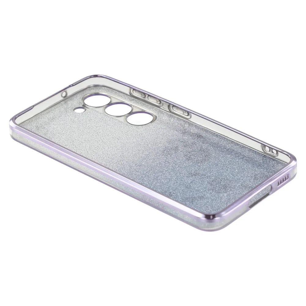 KADEM For Samsung Galaxy S22 5G Case Glitter Phone TPU Cover with Strap - Purple - 3