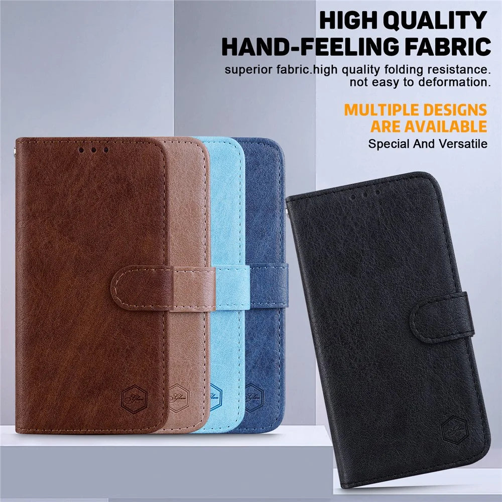 For Samsung Galaxy A05s 4G Slim-Fit Phone Case PU Leather Wallet Cell Phone Stand Cover - Black - 6