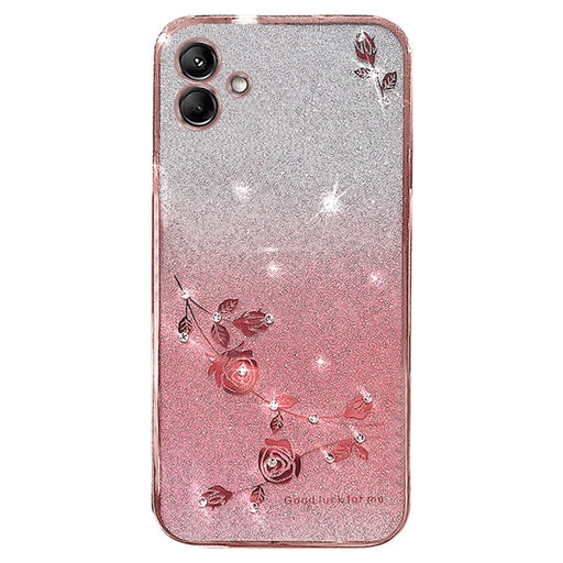 KADEM For Samsung Galaxy F14 5G / M14 5G Case TPU Flower Pattern Phone Back Cover - Rose Gold - 1