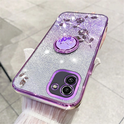 KADEM For Samsung Galaxy A03 (164.2mm) Case Ring Kickstand Fashion TPU Phone Cover - Purple - 2