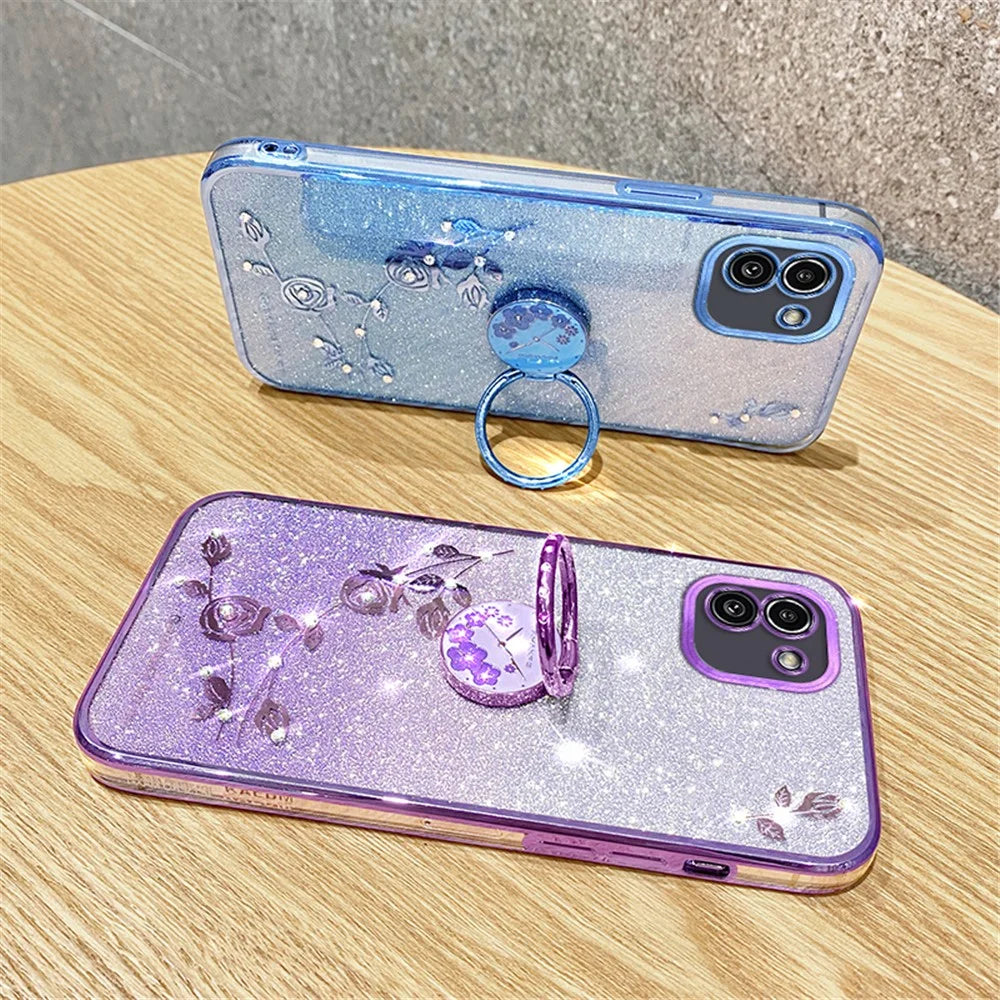 KADEM For Samsung Galaxy A03 (164.2mm) Case Ring Kickstand Fashion TPU Phone Cover - Purple - 4
