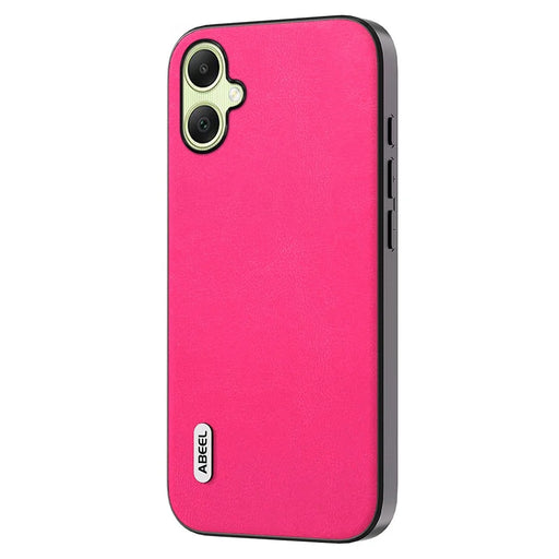 ABEEL For Samsung Galaxy A05 4G Case PU Leather Textured Shockproof Phone Back Cover - Rose - 1