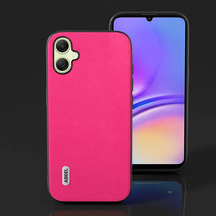 ABEEL For Samsung Galaxy A05 4G Case PU Leather Textured Shockproof Phone Back Cover - Rose - 3