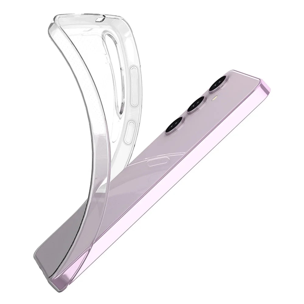 For Samsung Galaxy S24 Case Transparent TPU Shell Watermark-Free Glossy Phone Cover - 2