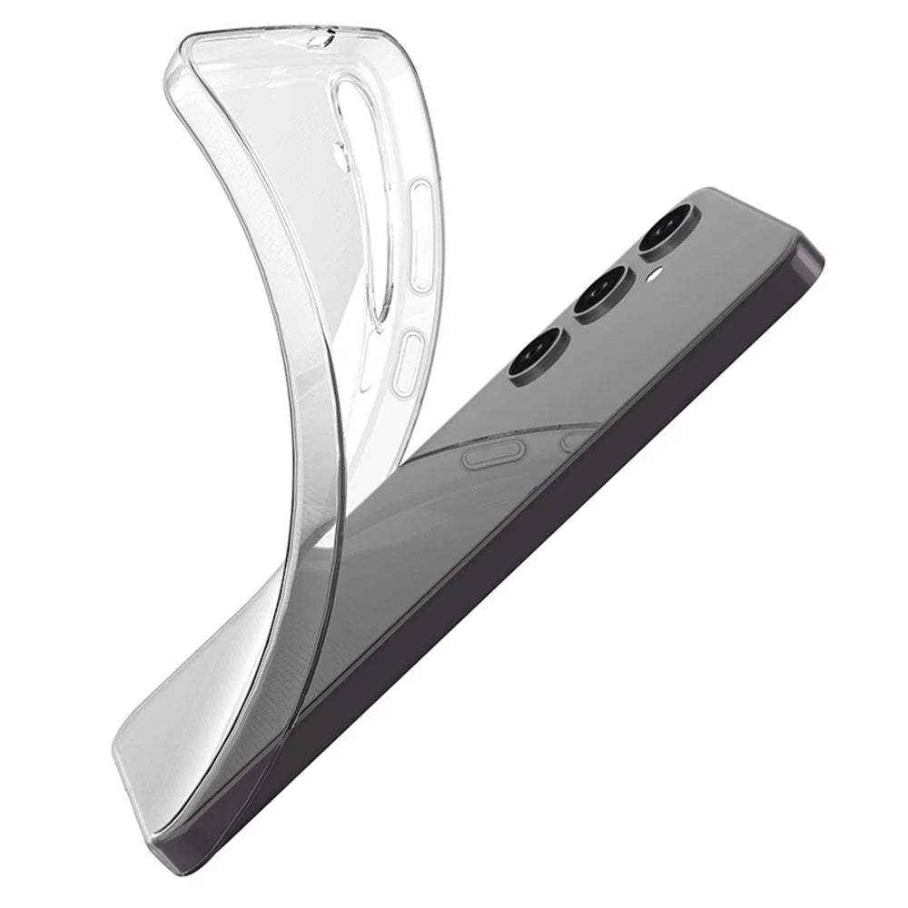 For Samsung Galaxy S24+ Watermark-Free Phone TPU Case Transparent Glossy Phone Cover - 2