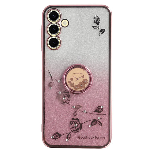 KADEM For Samsung Galaxy A14 5G / 4G Cover Ring Kickstand Anti-drop TPU Phone Case - Rose Gold - 1