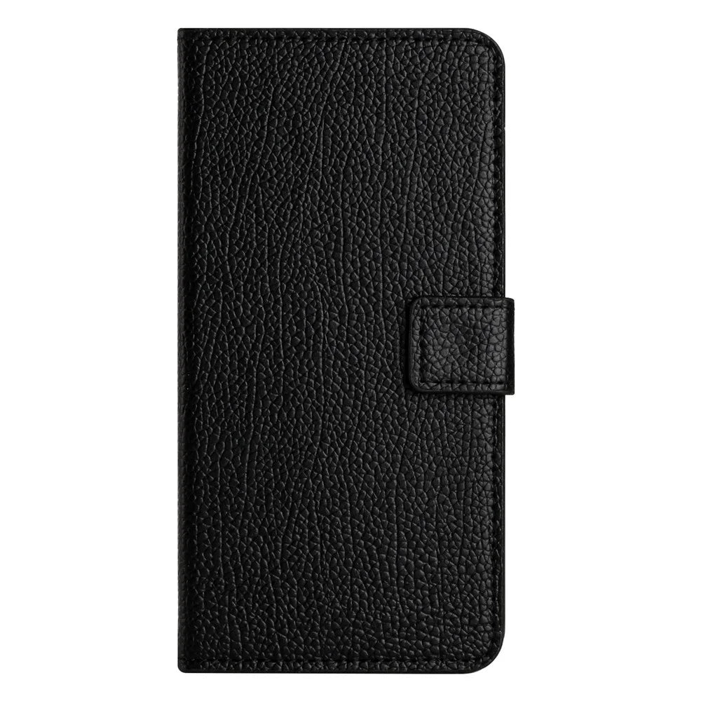 For Samsung Galaxy S25+ / S24+ Case Litchi Texture PU Leather Wallet Phone Stand Cover - Black - 4