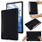 For Samsung Galaxy Tab S10 Lite / S10 FE / S9 FE / S9 Case Microfiber Lining Liquid Silicone Cover - Black - 2