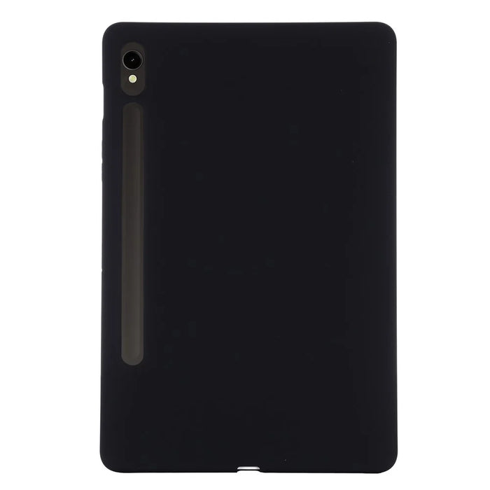 For Samsung Galaxy Tab S10 Lite / S10 FE / S9 FE / S9 Case Microfiber Lining Liquid Silicone Cover - Black - 3