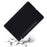 For Samsung Galaxy Tab S10 Lite / S10 FE / S9 FE / S9 Case Microfiber Lining Liquid Silicone Cover - Black - 4