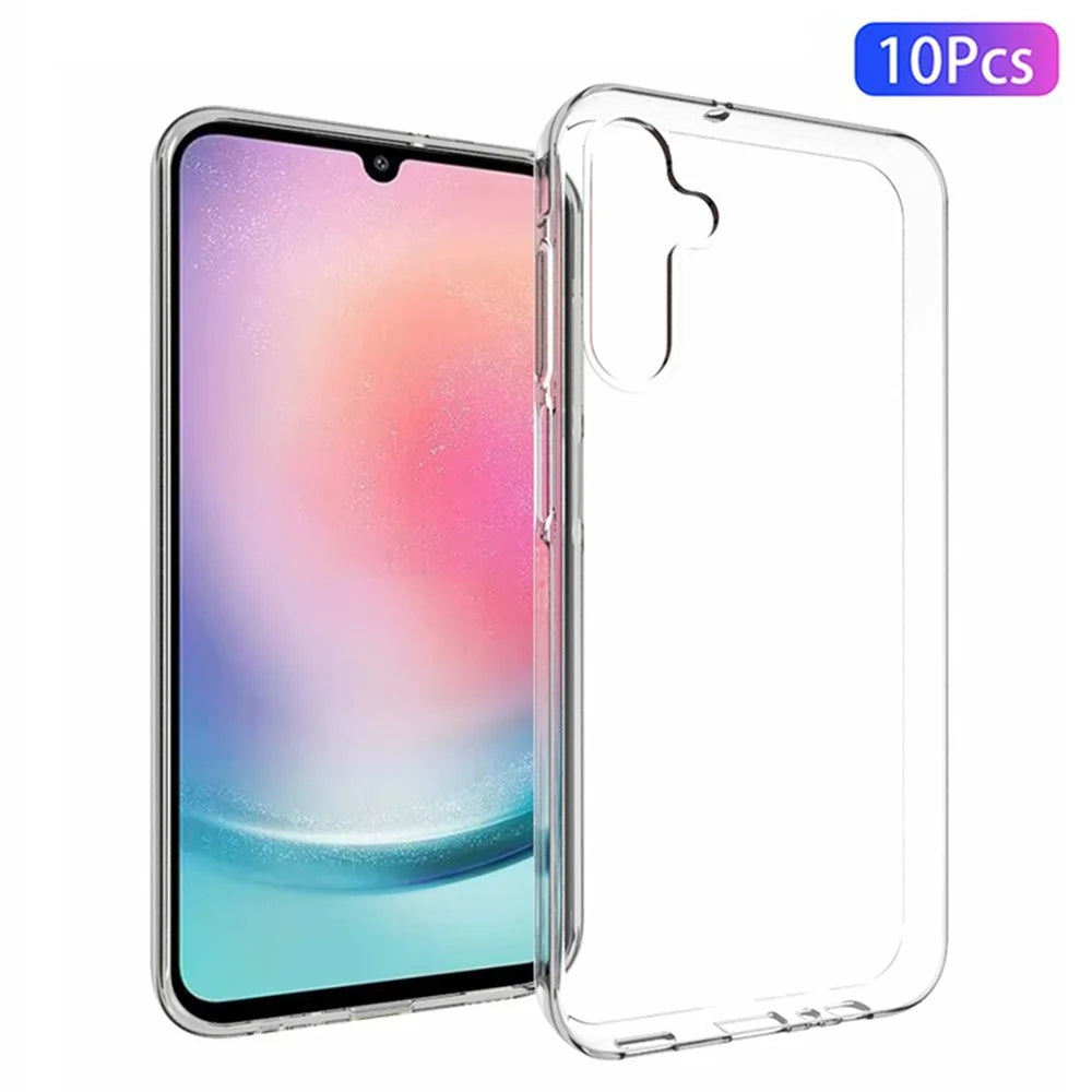 10Pcs / Pack For Samsung Galaxy A15 4G Clear Case Inner Watermark-Free Texture TPU Cover - 1