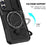 For Samsung Galaxy S23 Case Lens Protection Kickstand Magnetic Phone Cover - Black - 6