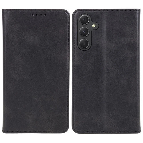 For Samsung Galaxy A15 5G Case Leather Wallet Cover Magnetic Auto Closing Phone Shell - Black - 1