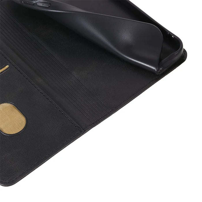For Samsung Galaxy A15 5G Case Leather Wallet Cover Magnetic Auto Closing Phone Shell - Black - 4