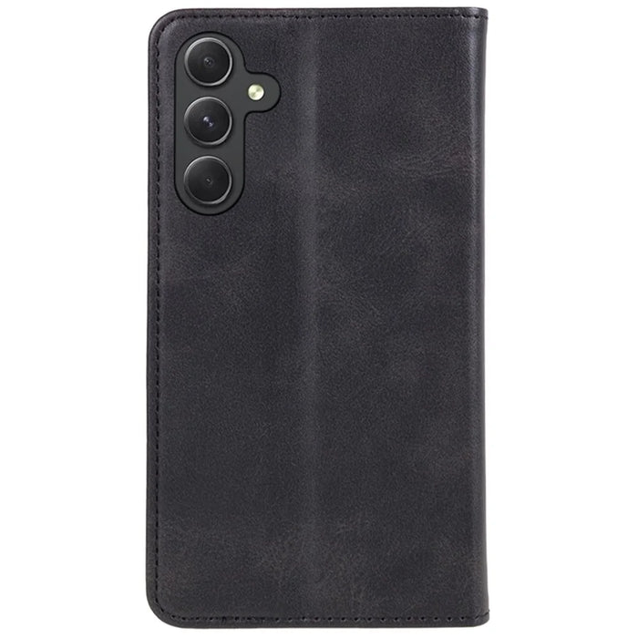 For Samsung Galaxy A15 5G Case Leather Wallet Cover Magnetic Auto Closing Phone Shell - Black - 7