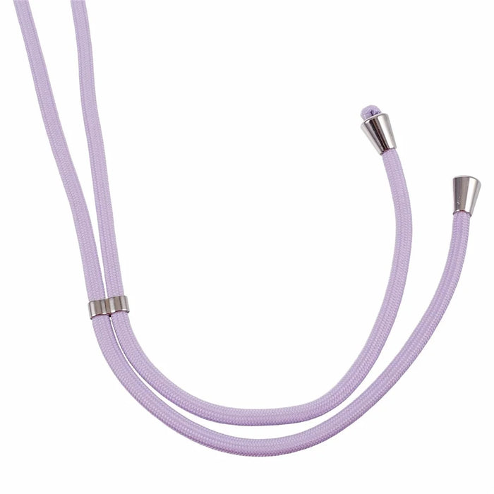 AW Series for iPhone 15 Pro Max Case Shockproof Phone Shell Glitter Epoxy TPU Cover with Lanyard - Purple - 7