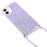AW Series for iPhone 12 Pro / 12 Case Sparkle Epoxy TPU Phone Shell with Lanyard - Purple - 2