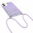 AW Series for iPhone 12 Pro / 12 Case Sparkle Epoxy TPU Phone Shell with Lanyard - Purple - 3