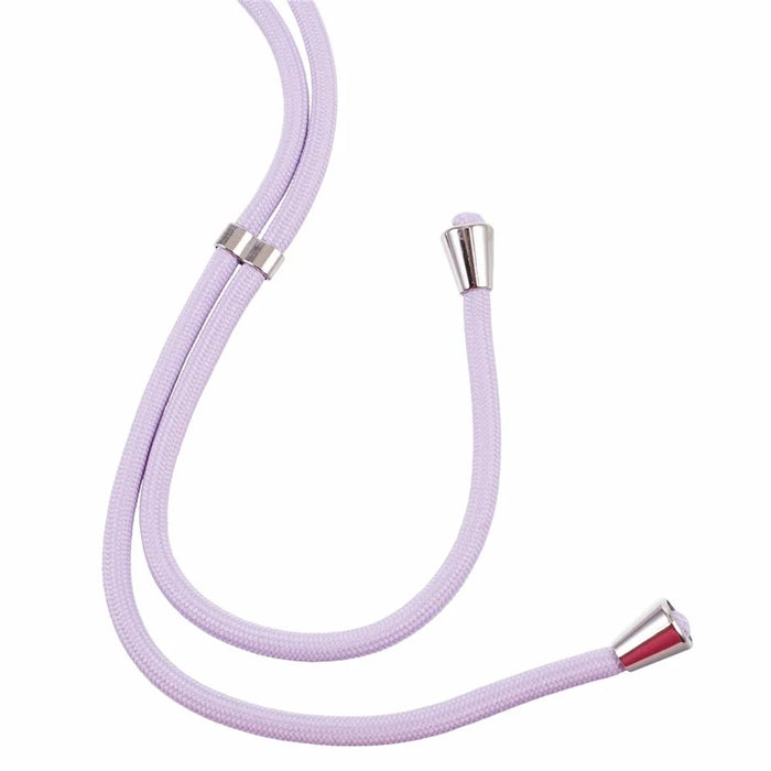 AW Series for iPhone 12 Pro / 12 Case Sparkle Epoxy TPU Phone Shell with Lanyard - Purple - 7
