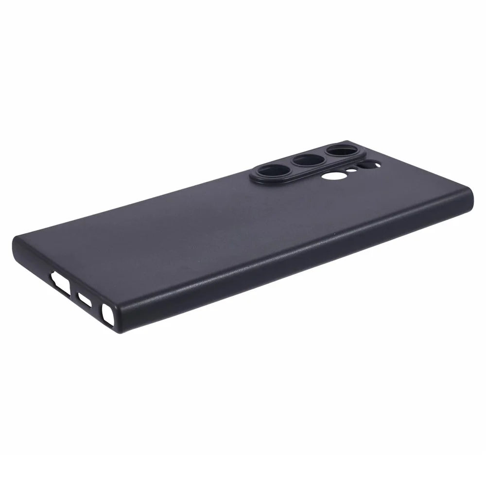 For Samsung Galaxy S24 Ultra Phone Case Glossy Precise Cutouts TPU Cover - Black - 3