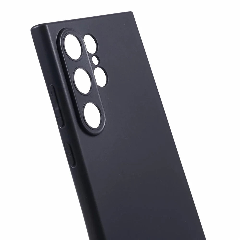 For Samsung Galaxy S24 Ultra Phone Case Glossy Precise Cutouts TPU Cover - Black - 4