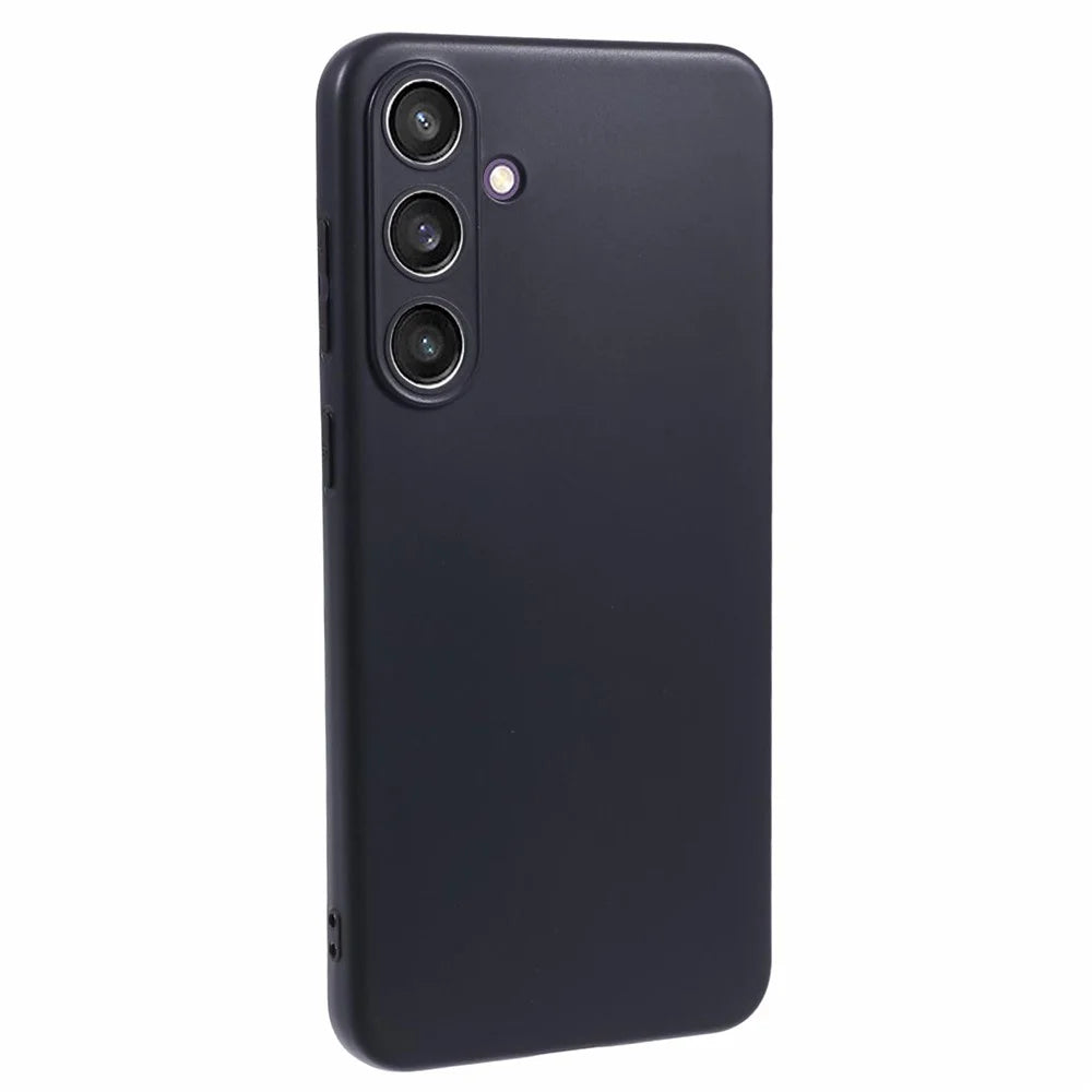 For Samsung Galaxy S24+ TPU Case Glossy Precise Cutouts Phone TPU Cover - Black - 1