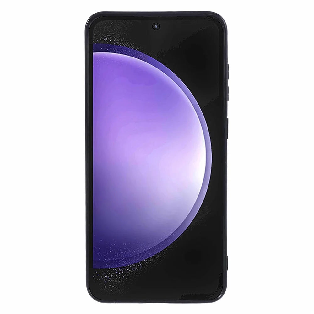 For Samsung Galaxy S24+ TPU Case Glossy Precise Cutouts Phone TPU Cover - Black - 2