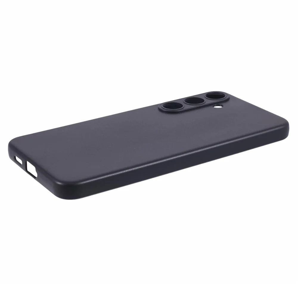For Samsung Galaxy S24+ TPU Case Glossy Precise Cutouts Phone TPU Cover - Black - 3