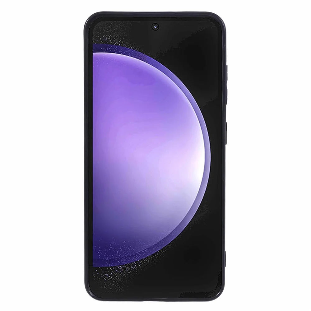 For Samsung Galaxy S24 Case Precise Cutouts Glossy Soft TPU Phone Back Cover - Black - 2