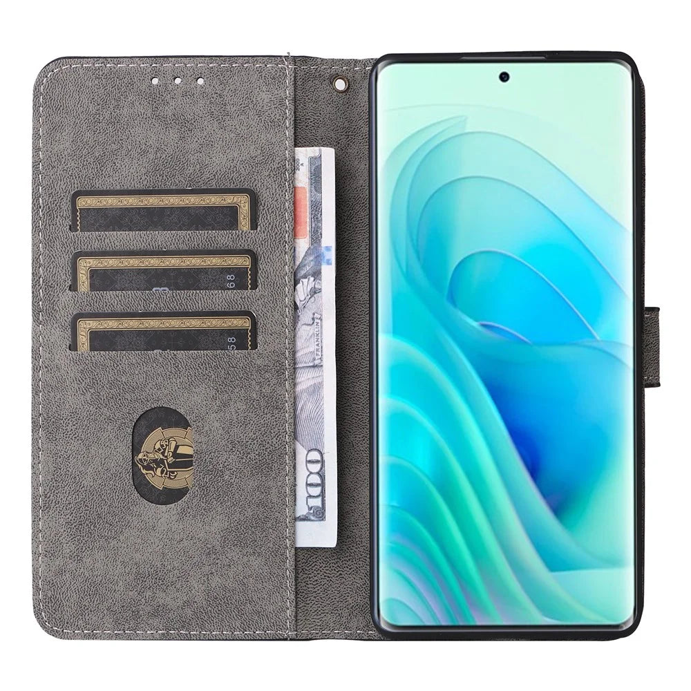 For itel S23+ / S681LN Case RFID Blocking Anti-Scratch Phone Shell Leather Cover with Strap - Purple - 2