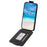 Phone Case for Samsung Galaxy A05s 4G PU Leather + TPU Vertical Card Holder Phone Cover with 2 Straps - Black - 3