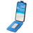 For iPhone 12 / 12 Pro PU Leather + TPU Phone Case Vertical Card Holder Phone Cover with 2 Straps - Blue - 3