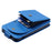 For iPhone 12 / 12 Pro PU Leather + TPU Phone Case Vertical Card Holder Phone Cover with 2 Straps - Blue - 4