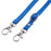For iPhone 12 / 12 Pro PU Leather + TPU Phone Case Vertical Card Holder Phone Cover with 2 Straps - Blue - 6