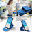 For iPhone 15 Case Phone Cover Leather+TPU Vertical Flip Phone Shell with Card Bag - Blue - 5