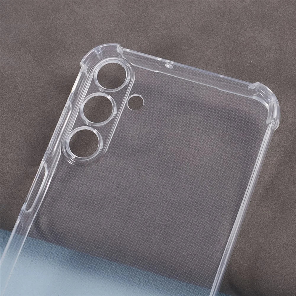 For Samsung Galaxy A15 4G Clear Case Four Corner Protection TPU Cover with Lanyard - 4