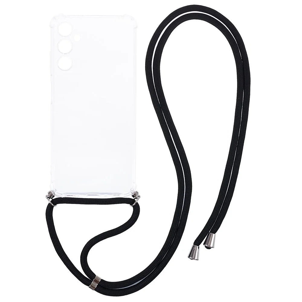 For Samsung Galaxy A05s 4G Clear Case Anti-scratch Phone TPU Cover with Lanyard - 1